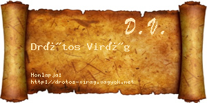 Drótos Virág névjegykártya