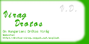 virag drotos business card